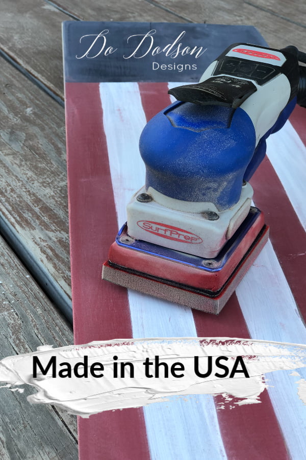 Made in the USA Wooden American Flag