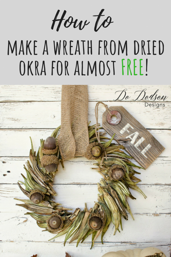 I used dried okra to make a Fall Wreath. Here's What Happened!