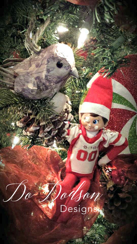 Elf on the shelf mischievious ideas that a bird in the hand is messy, but a bird in the tree is dangerous. 