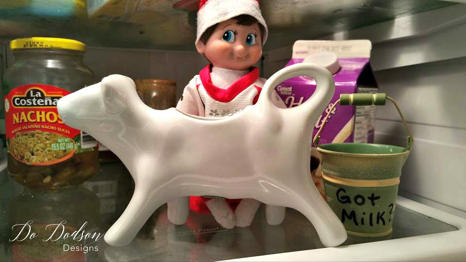 Elf on the shelf mischievious ideas GOT MILK!