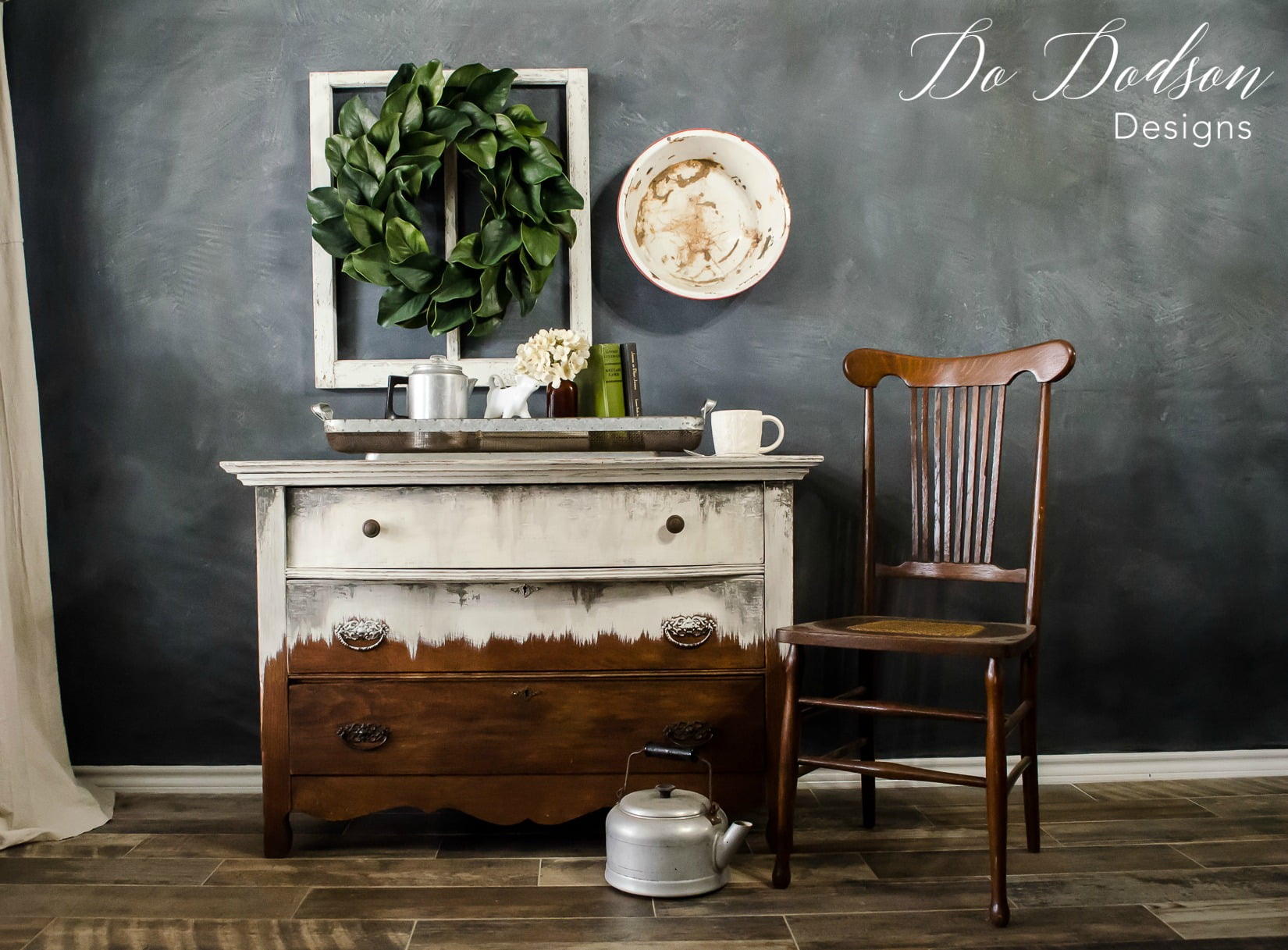 Antique Dresser Edgy Makeover With Paint