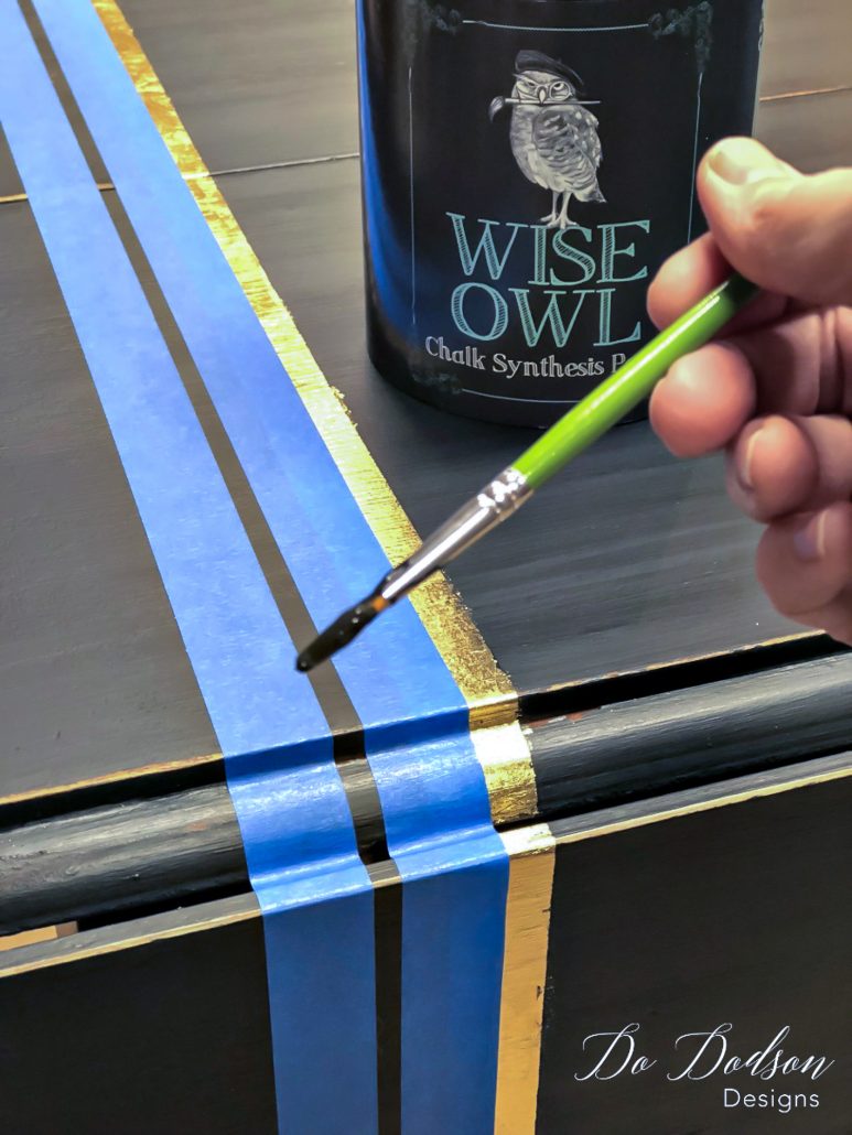 How to paint stripes on furniture like a pro. 