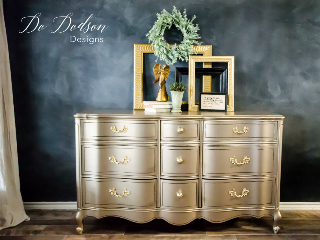 Warm silver metallic paint is a dreamy color with a hint of gold.