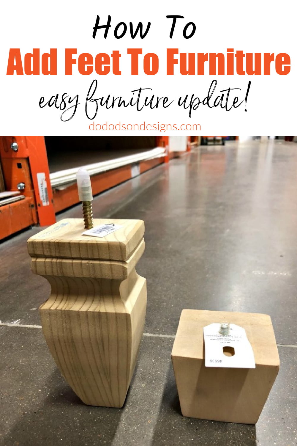 How I Made Furniture Feet With Wood Finials - Do Dodson Designs