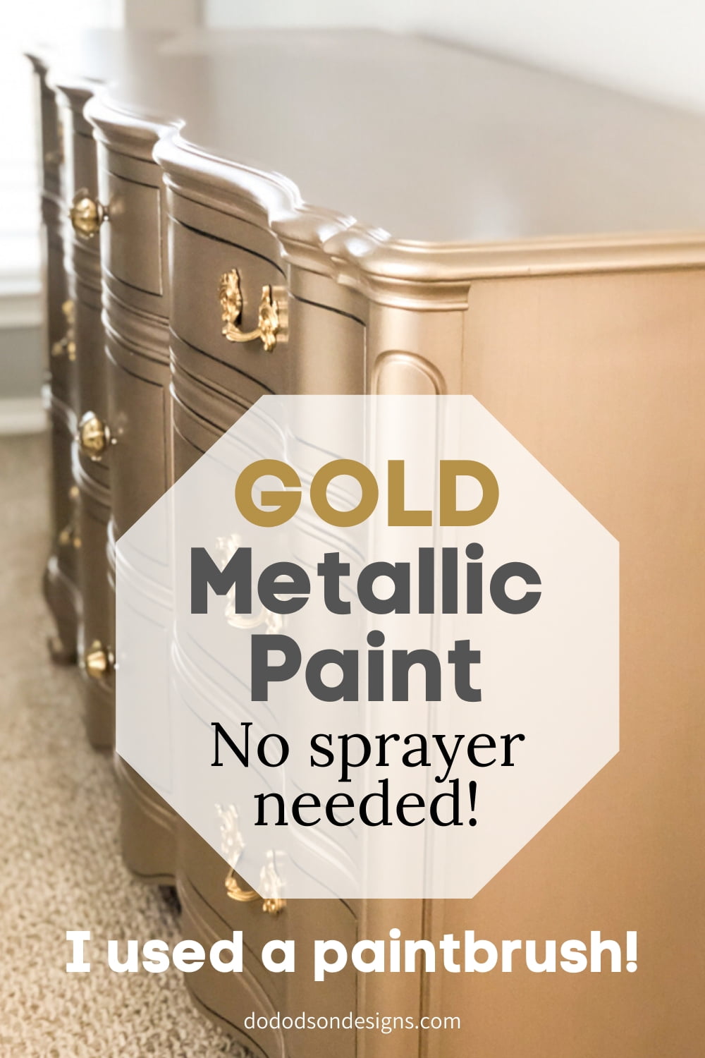 Metallic gold paint