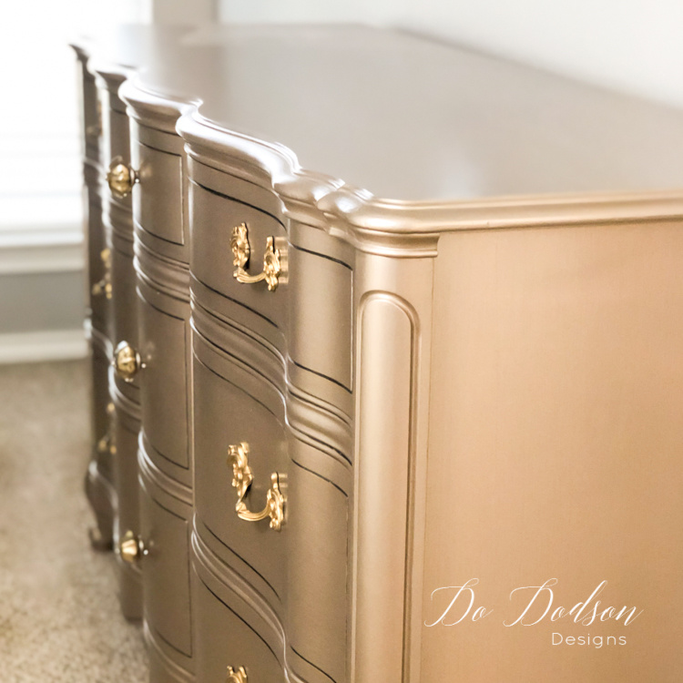 How to Paint Furniture with Metallic Paint - Lost & Found Decor