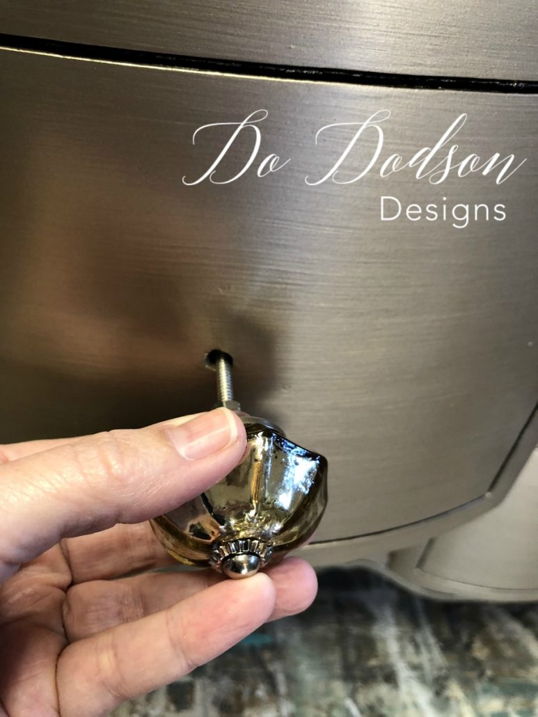 How to correct oversized holes to compensate for your Hobby Lobby knobs. #dododsondesigns #hobbylobbyknobs