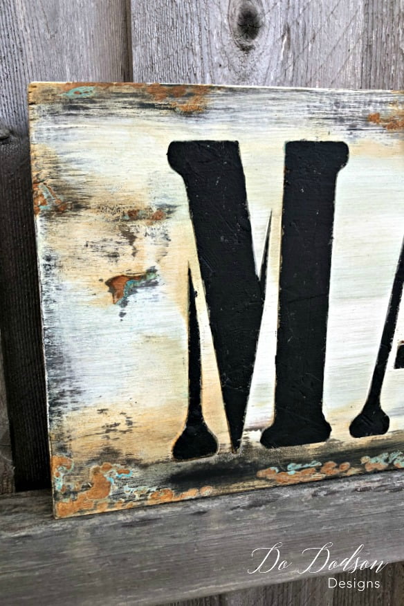 Today I'm making a Farmhouse MARKET wood sign that looks like metal. I have new products to show you. Join me!