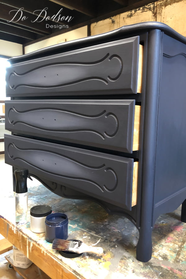 Blending paint on the front of these drawers was the perfect subtle highlights that I was looking for. It a simple technique that anyone can master. 