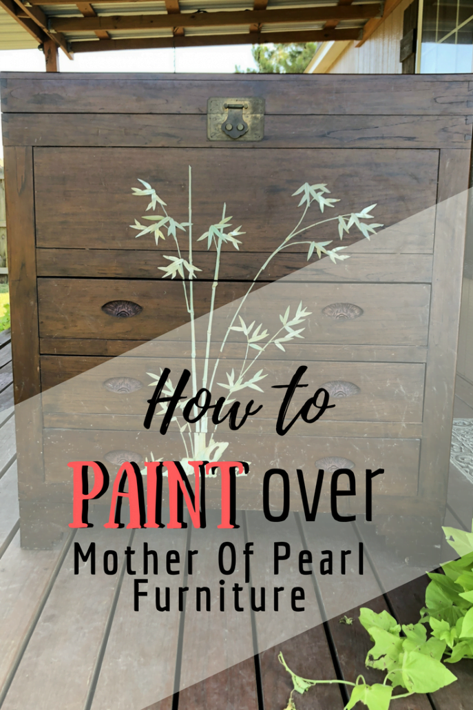 Did you know you can paint over mother of pearl furniture inlays? I have passed these pieces up for years until I discovered how to paint over it. The beauty of the design is still there but the color change now matches my home. I LOVE it! #furnitureartist #dododsondesigns #paintedfurniture #furnituremakeover #diyproject #diyhomedecor #motherofpearl
