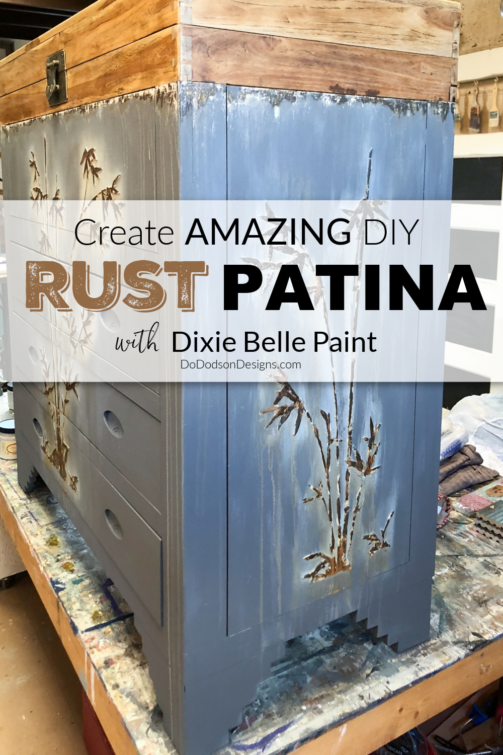 How To Paint Damaged Mother Of Pearl Furniture With Rust Paint