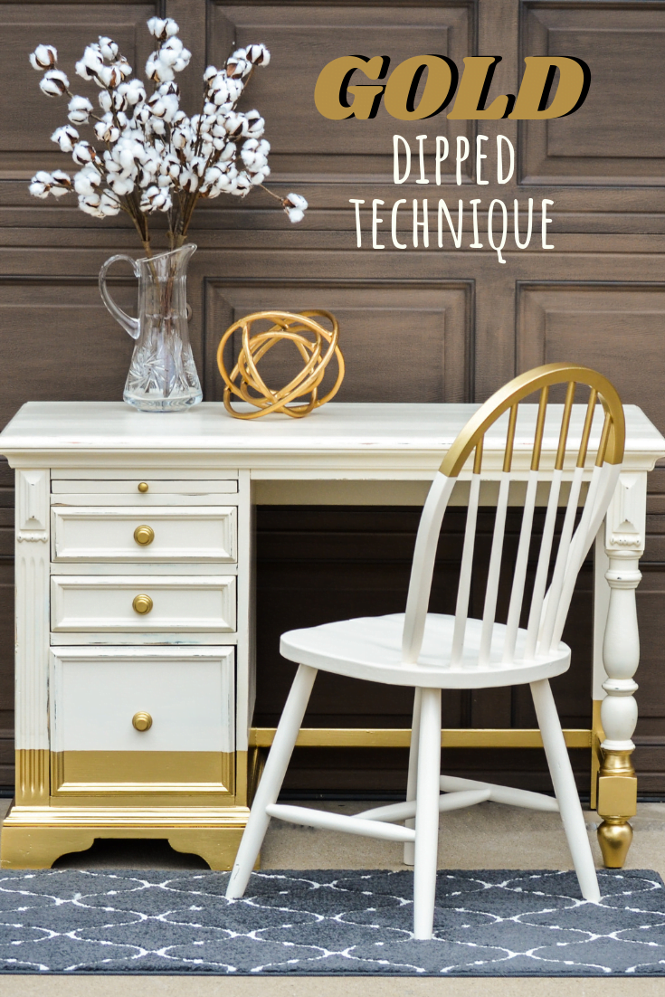 How to Paint Gold Dipped Furniture - Country Chic Paint