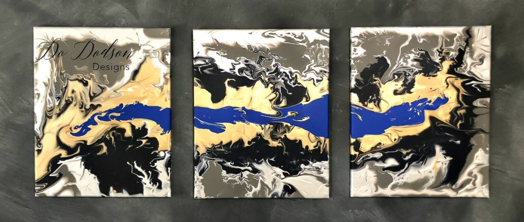 Create your own DIY painted canvas with this unique paint pouring technique. 