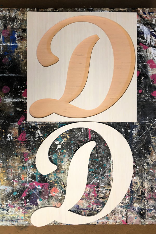 How to paint wood letters with a unique style.