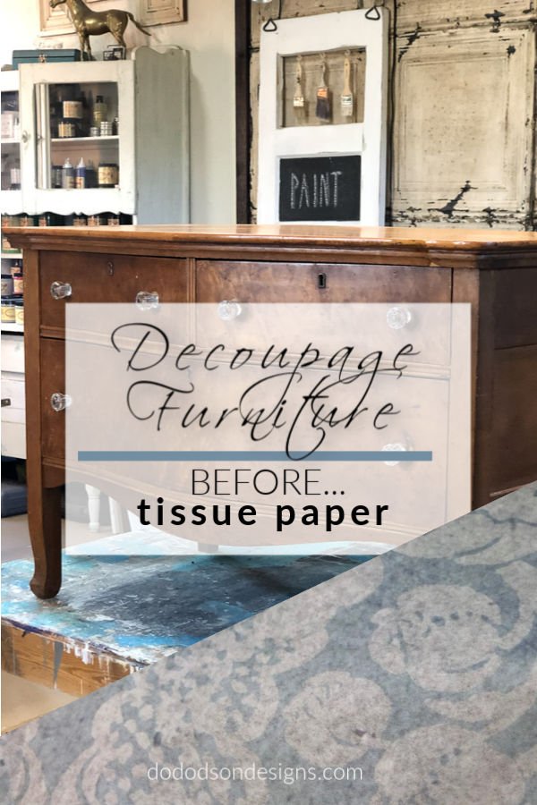 Adding decoupage to furniture is a great way to add beauty to your wood furniture. 