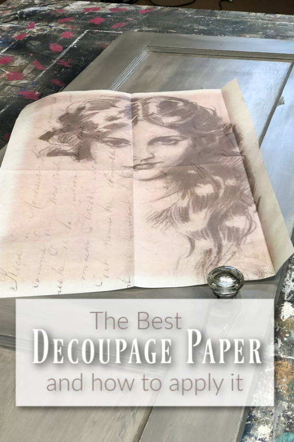 I discovered this tissue decoupage paper and I'm so glad I did! The vintage door I had been hanging on to for so long was finally getting a makeover.