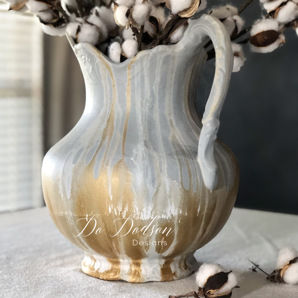 How To Paint A Ceramic Pitcher Quick And Easy - Do Dodson Designs