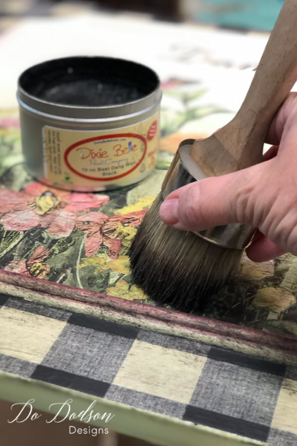 Did you know you can add dark wax over a decor transfers? It gives it a beautiful aged look. 