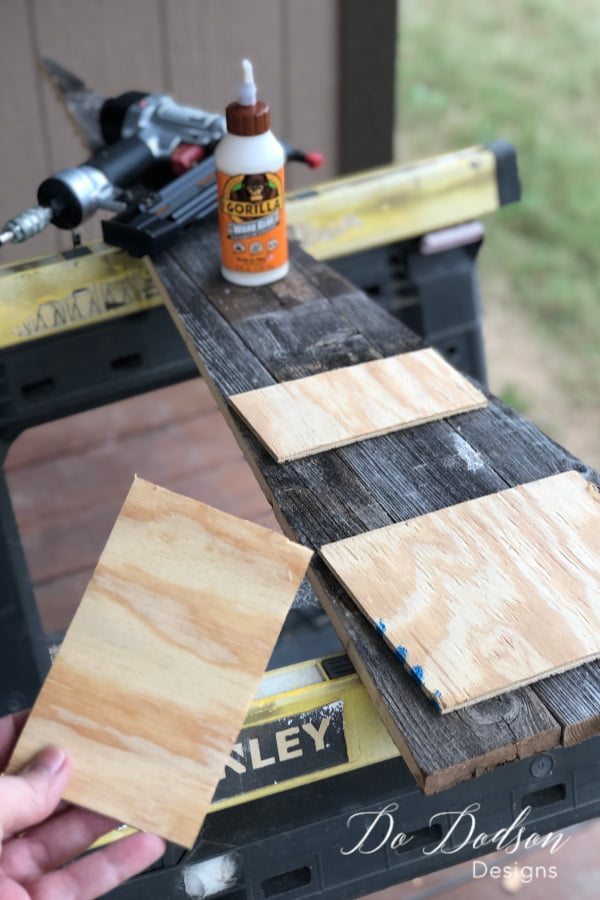 I connected the tree boards with some left-over 1/4 in plywood. Gorilla glue and a few quick nails.