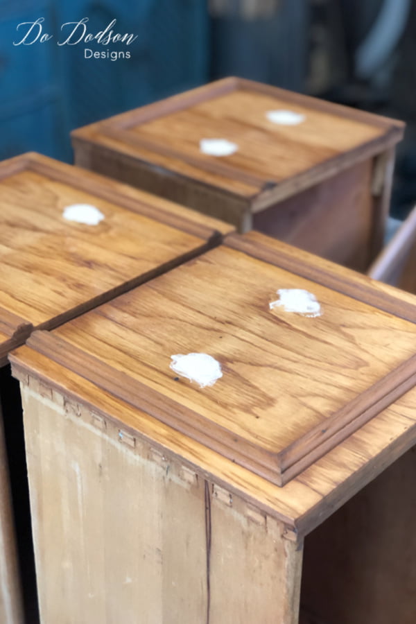 I allow at least 24 hours when I fill holes in wood furniture because dry times can vary with humidity temperature. You may need to adjust your dry times to the area you live in.