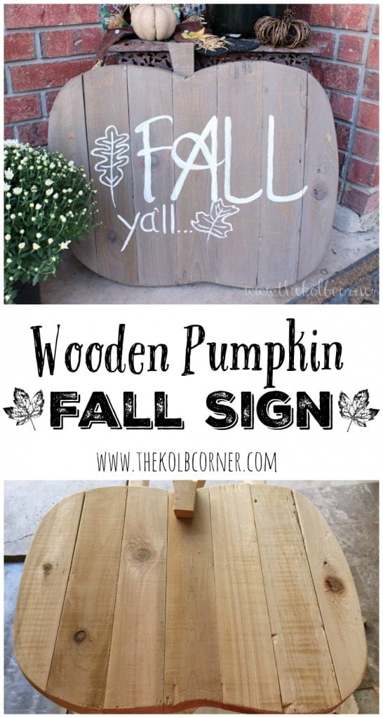 Wooden Pumpkin Fall Sign