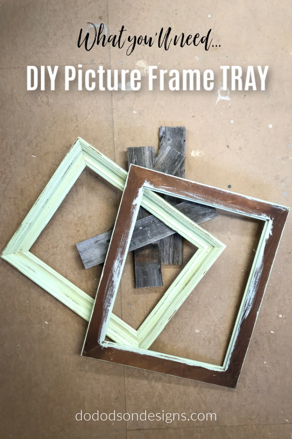 Create a beautiful DIY picture frame tray with a few simple items that you may have lying around right now. 