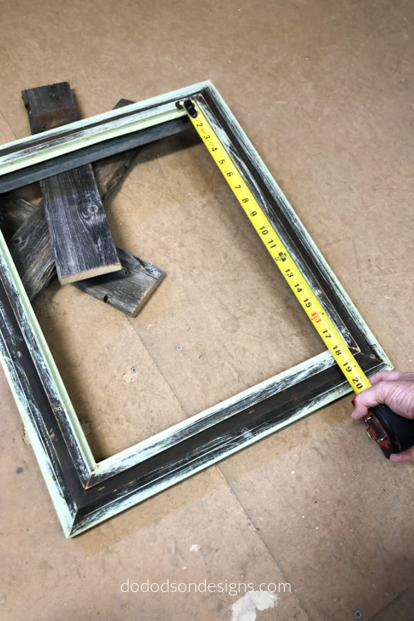Measure and cut the length of the boards that you will need to build your picture frame tray. 