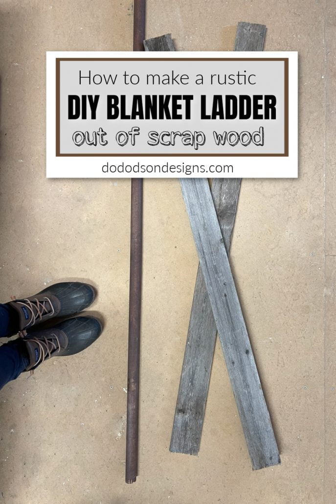 I used scrap wood to build this DIY blanket ladder for almost nothing!