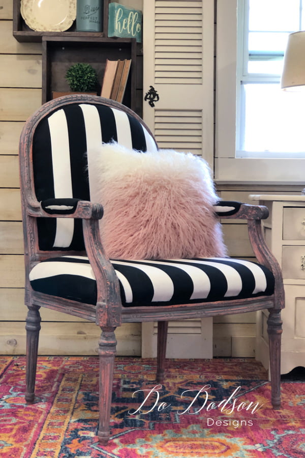 Go bold or go home! This vintage armchair had seen better days and all it needed was some chalk paint and a little love.  Now it's FABULOUS! 