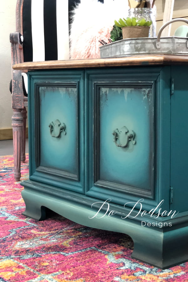 Creating a Teal Blue Blended Furniture Finish with Chalk Style Paint - Country  Chic Paint