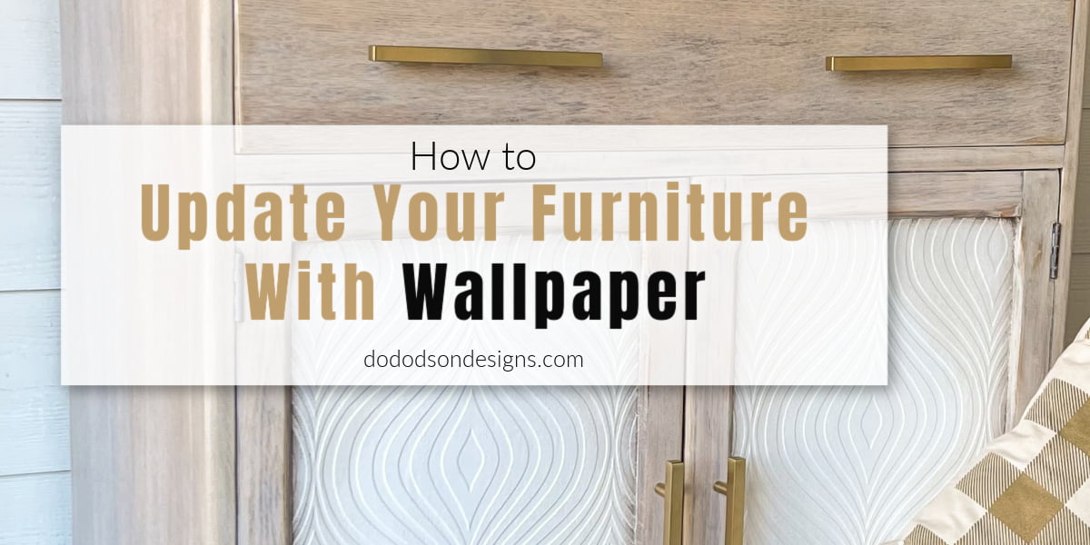 Use Paintable Wallpaper to Cover Ruined Furniture Tops