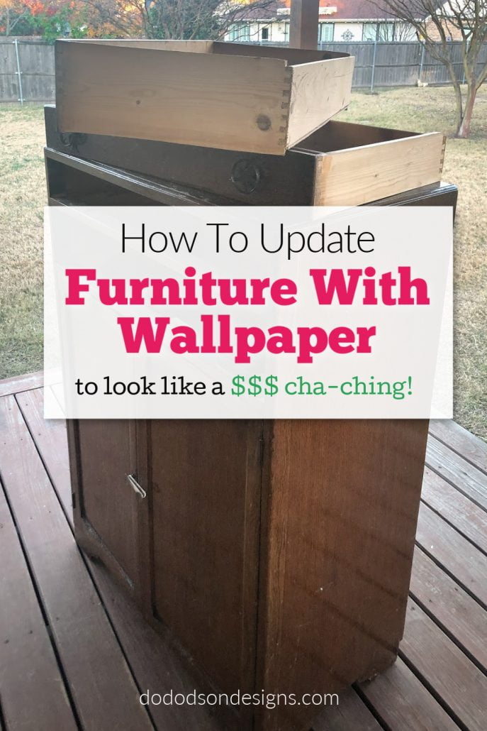 Did you know you can update furniture with inexpensive paintable wallpaper?  It's an easy DIY and it is a total game changer in flipping furniture. 