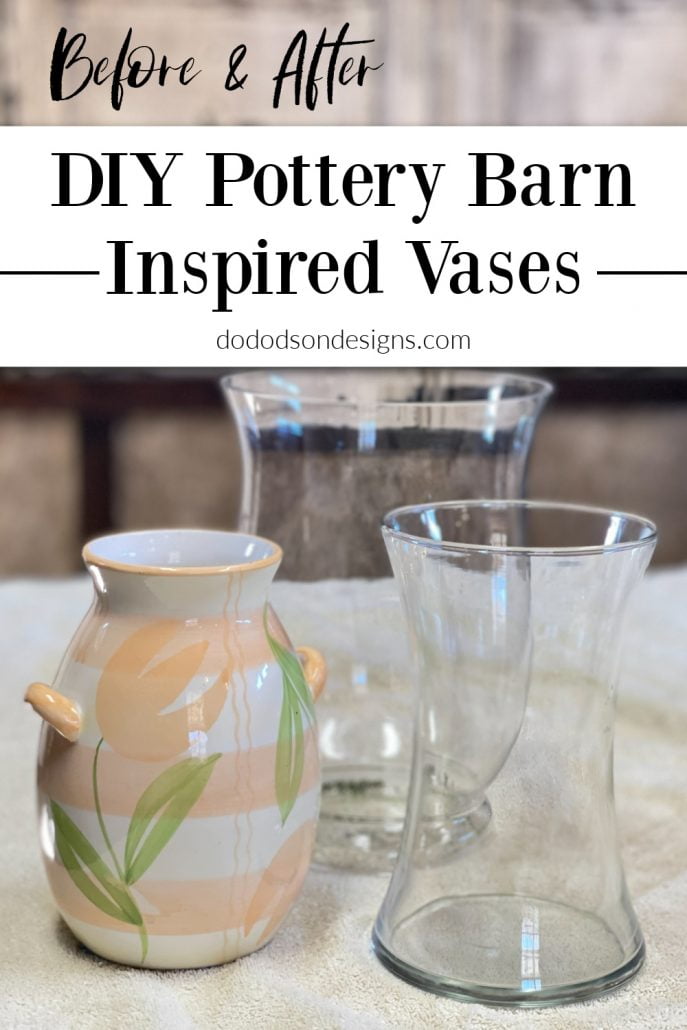 You're not going to believe how I transformed these thrift store finds into DIY Pottery Barn Vases. It was super easy! 