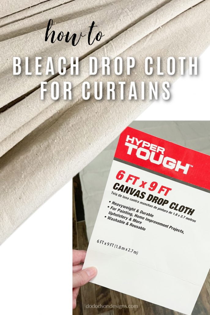 It's important to know that not all drop cloths are quality enough to use for curtains. Trust me... I've tried a lot, and the ones that Lowe's and Home Depot sell are hit and miss. To find them without ugly seams running through them has been a challenge. So far, this brand has been the winner for bleaching drop cloths for curtains. 
