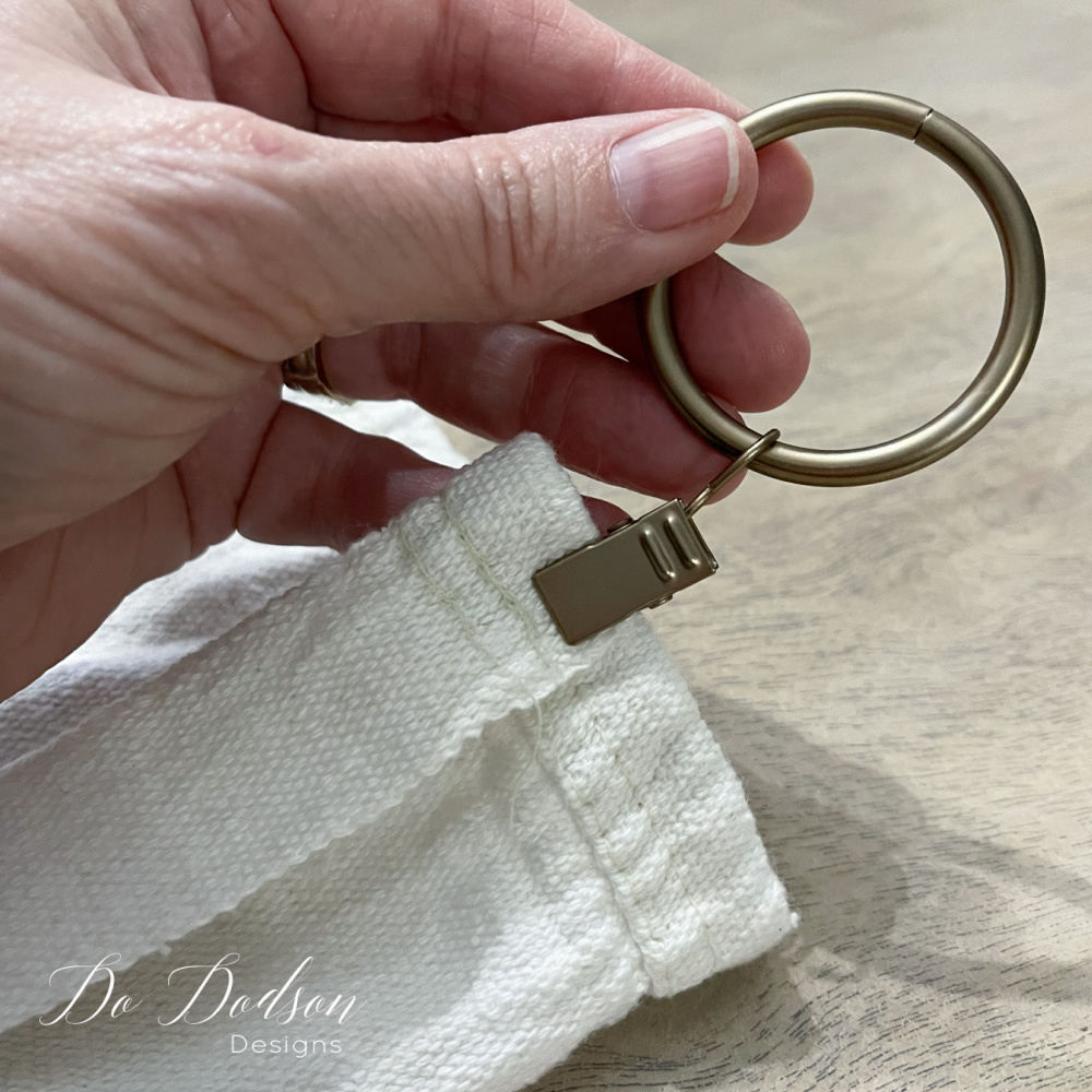 How To Hang Drop Cloth Curtains With Clips - Do Dodson Designs
