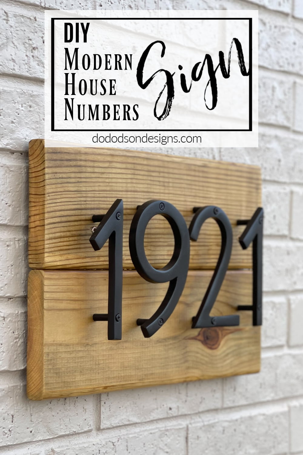 DIY Modern House Numbers Sign - Curb Appeal Envy - Do Dodson Designs