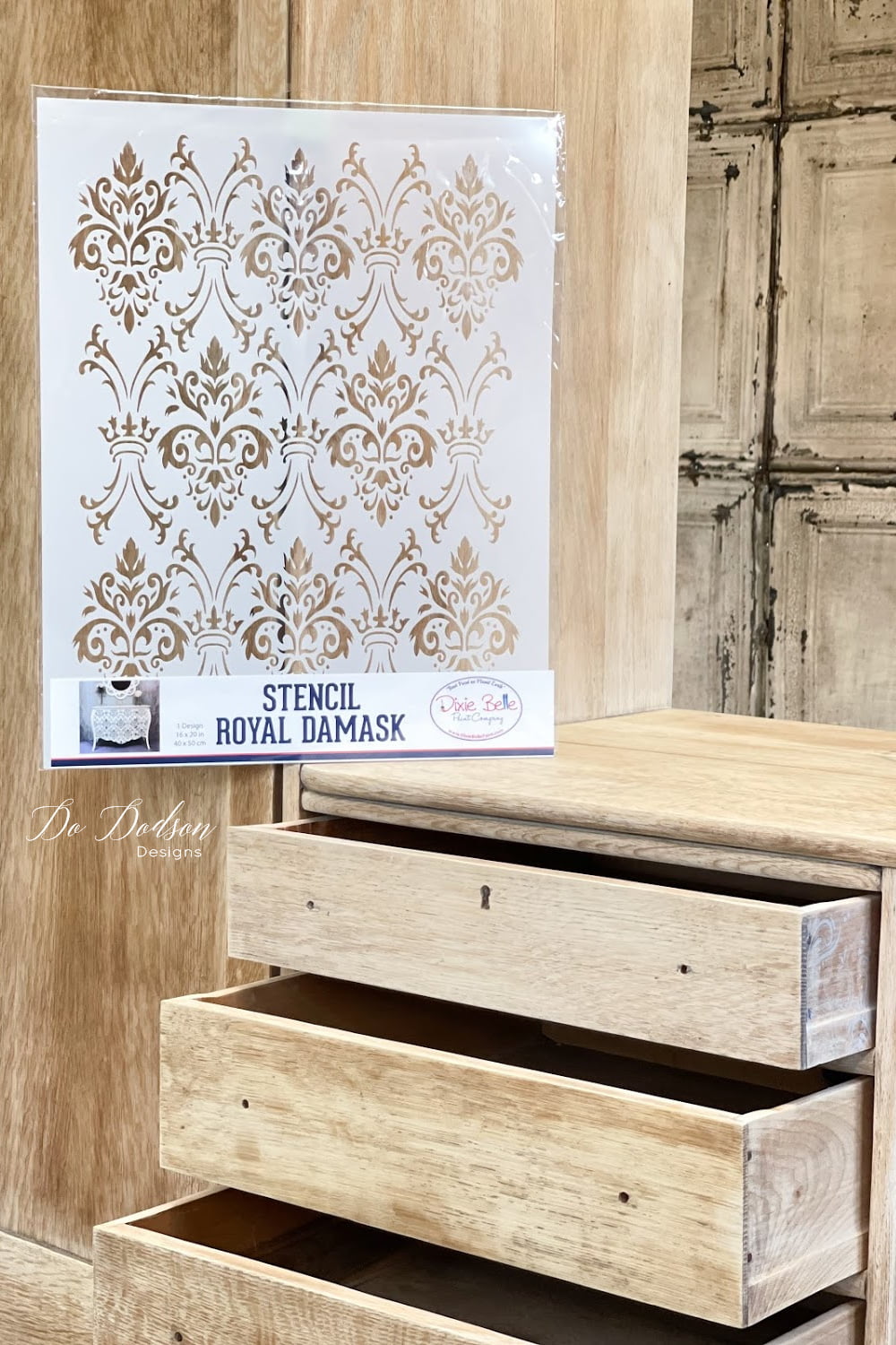 How To Stencil On Wood Furniture Peekaboo Pattern