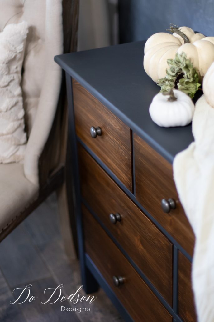 The Sophisticated Look Of A Black And Wood Dresser Makeover
