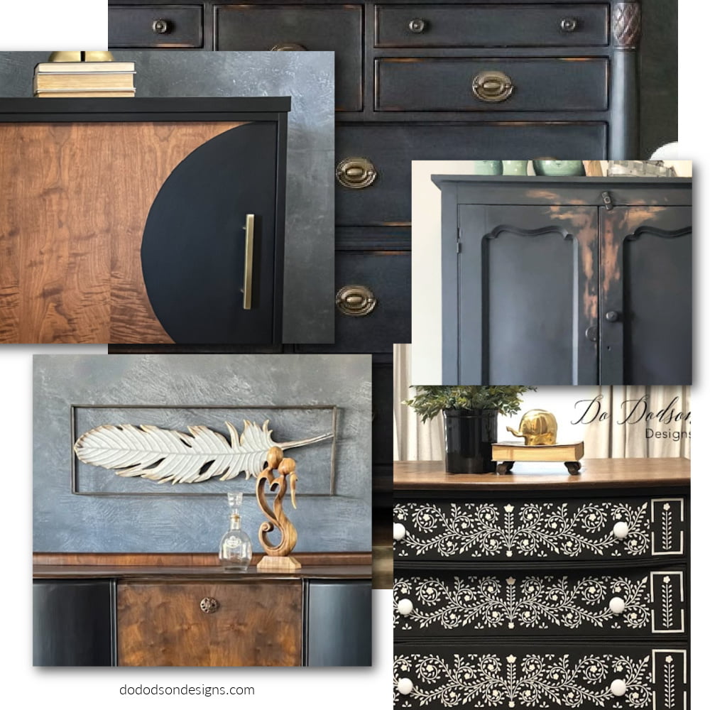 Black Dresser DIY - 8 Black Painted Furniture Makeovers - Lost