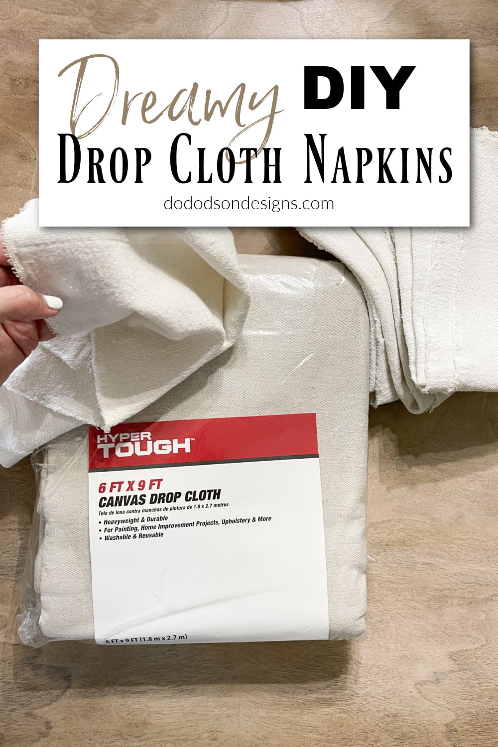 No Sew Frayed Linen Napkins DIY Tutorial