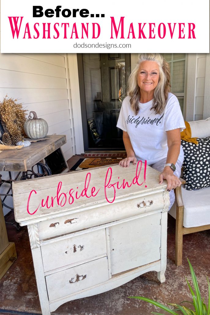 It's not every day you SCORE a curbside find like this antique washstand. It will be well worth the furniture repairs it needs to bring it back to life. I'm thinking it needs chalk paint but I also want to salvage that beautiful oak wood underneath those layers of paint. 