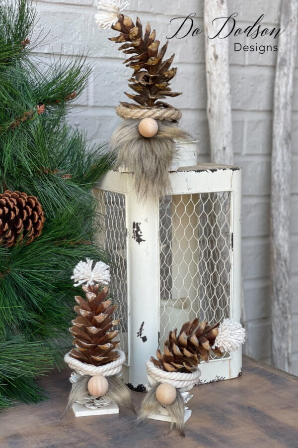 Pinecone Gnomes Diy Christmas Craft Decor Do Dodson Designs