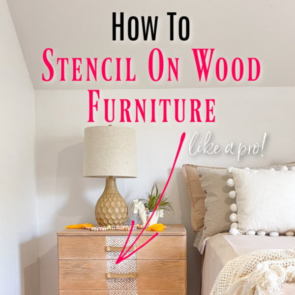 How To Stencil On Wood Furniture - MCM Makeover - Do Dodson Designs