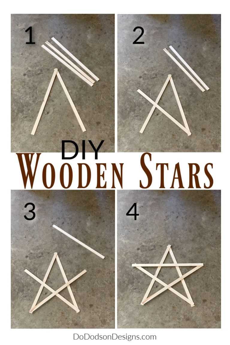 How To Make DIY Wooden Stars Christmas Craft - Do Dodson Designs