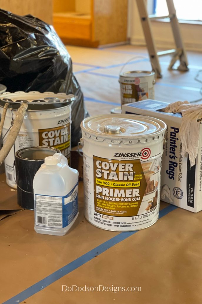 cover stain oil-based primer for kitchen cabinets