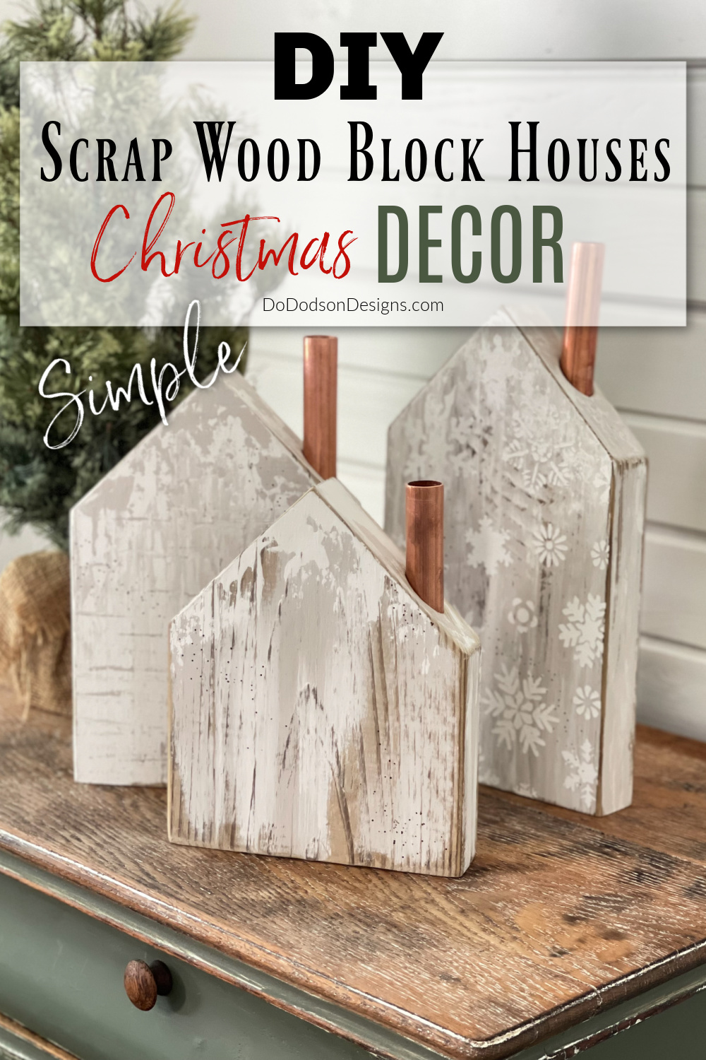 DIY Farmhouse Scrap Wood Block Houses (Crafty Christmas Decor) - Do Dodson  Designs
