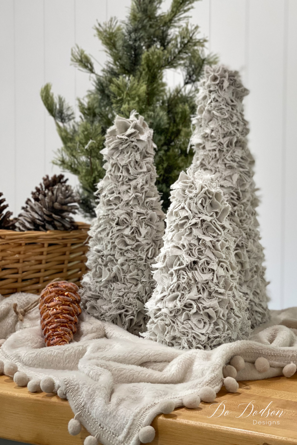 Easy Diy Drop Cloth Christmas Tree No Sew Craft Do Dodson Designs