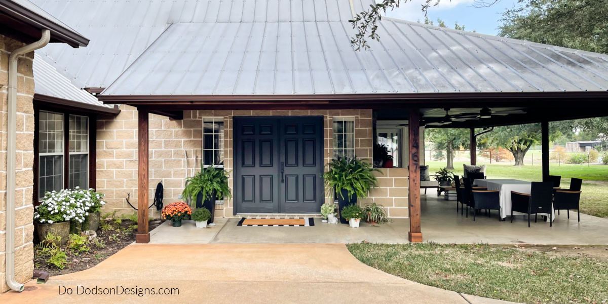 Does Painting Your Porch Ceiling Blue Keep Birds Away Shelly Lighting   Front Porch Ceiling Painted Black 12 