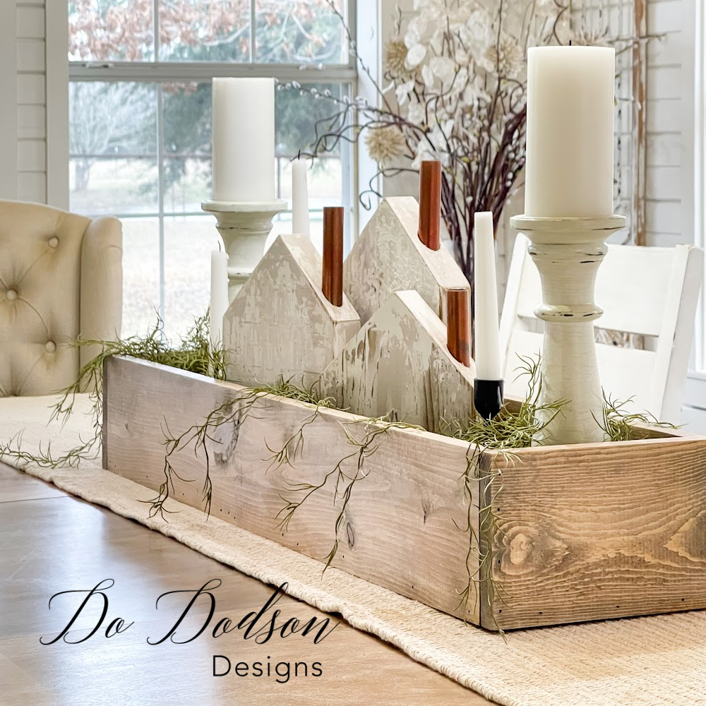 Easiest DIY Wood Box Centerpiece You'll Ever Make - Do Dodson Designs