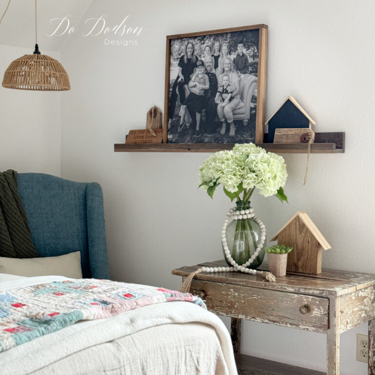 How To Make A DIY Picture Ledge Shelf - Do Dodson Designs